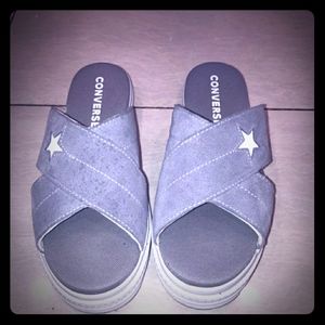 Converse Grey One Star Slides